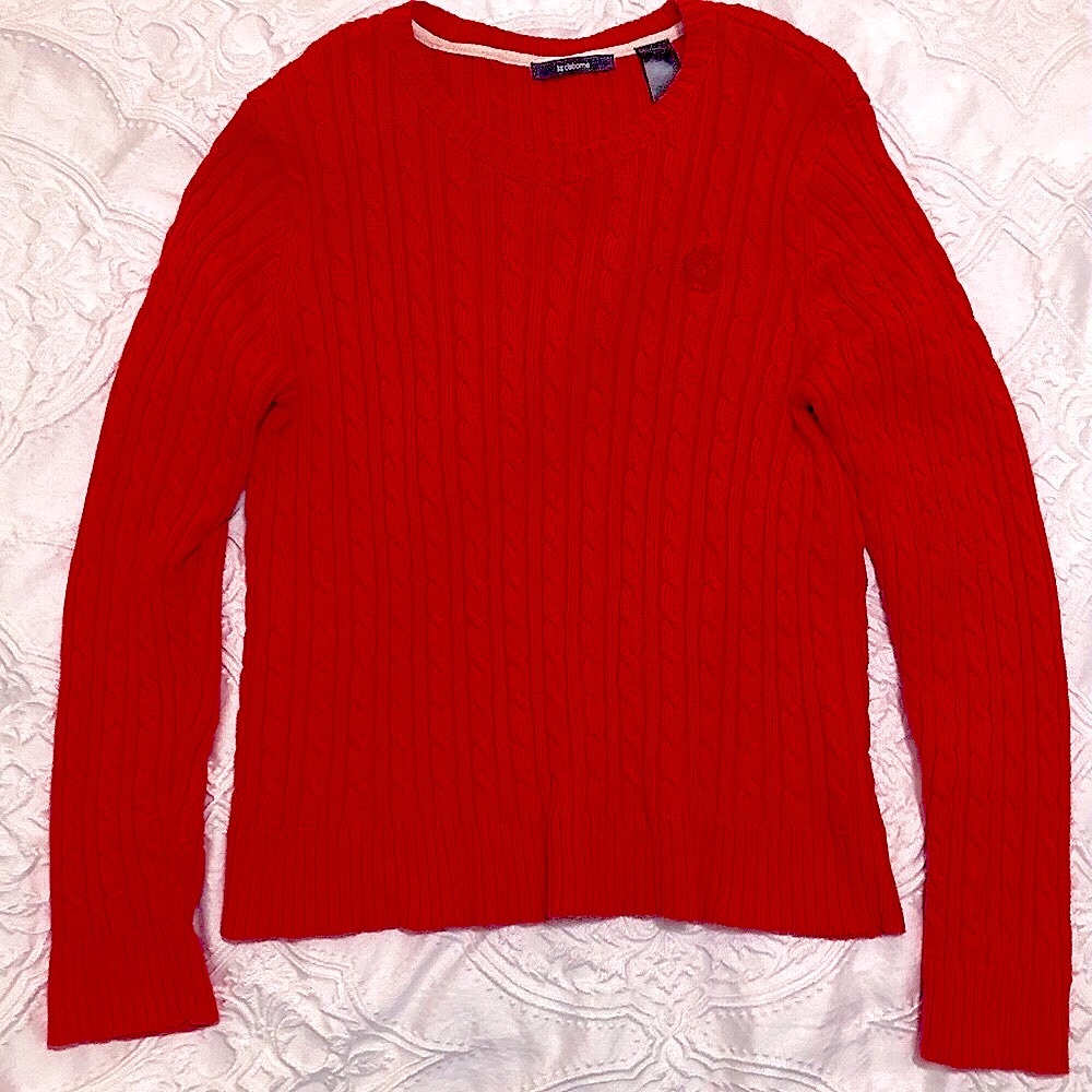 Liz Claiborne orange sweater